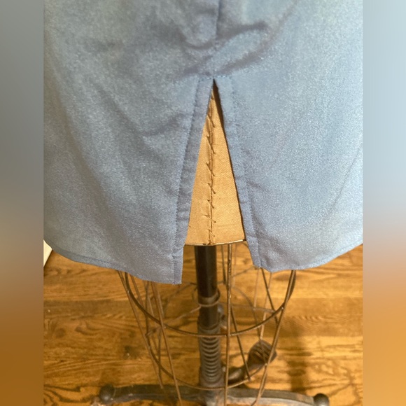 AMERICAN GLAMOUR Badgely Mischka Cold Shoulder Tunic BABY BLUE RHINESTONES Large - Picture 11 of 14